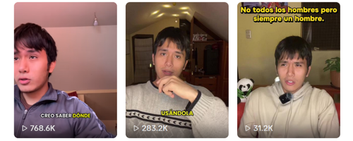 Videos virales de Saúl: 768K y 283K vistas